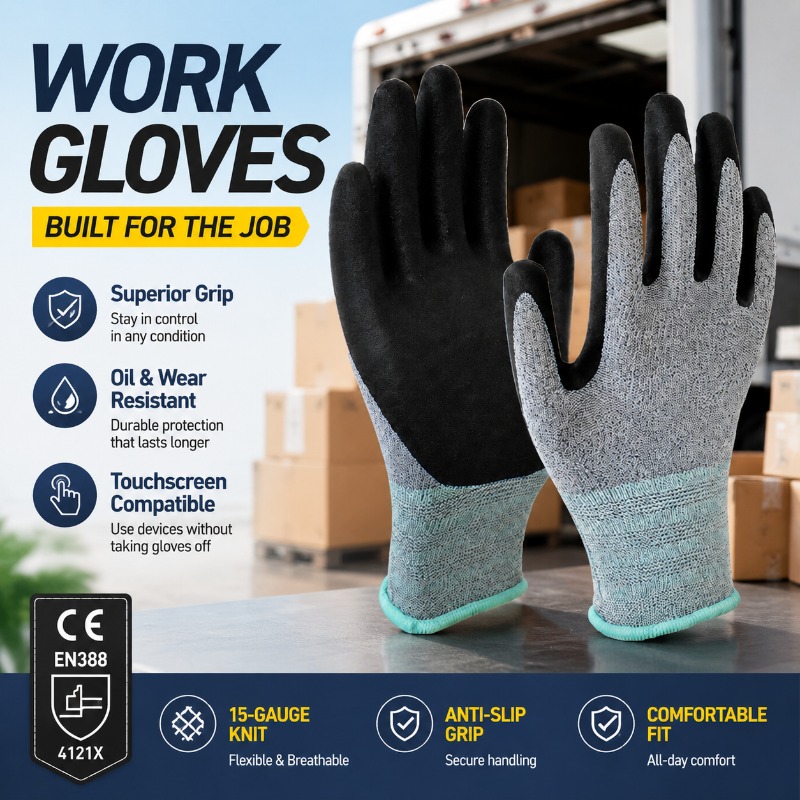 15 Needle Polyester Nitrile Co - Nitrile Mechanic Glove 评论和价格